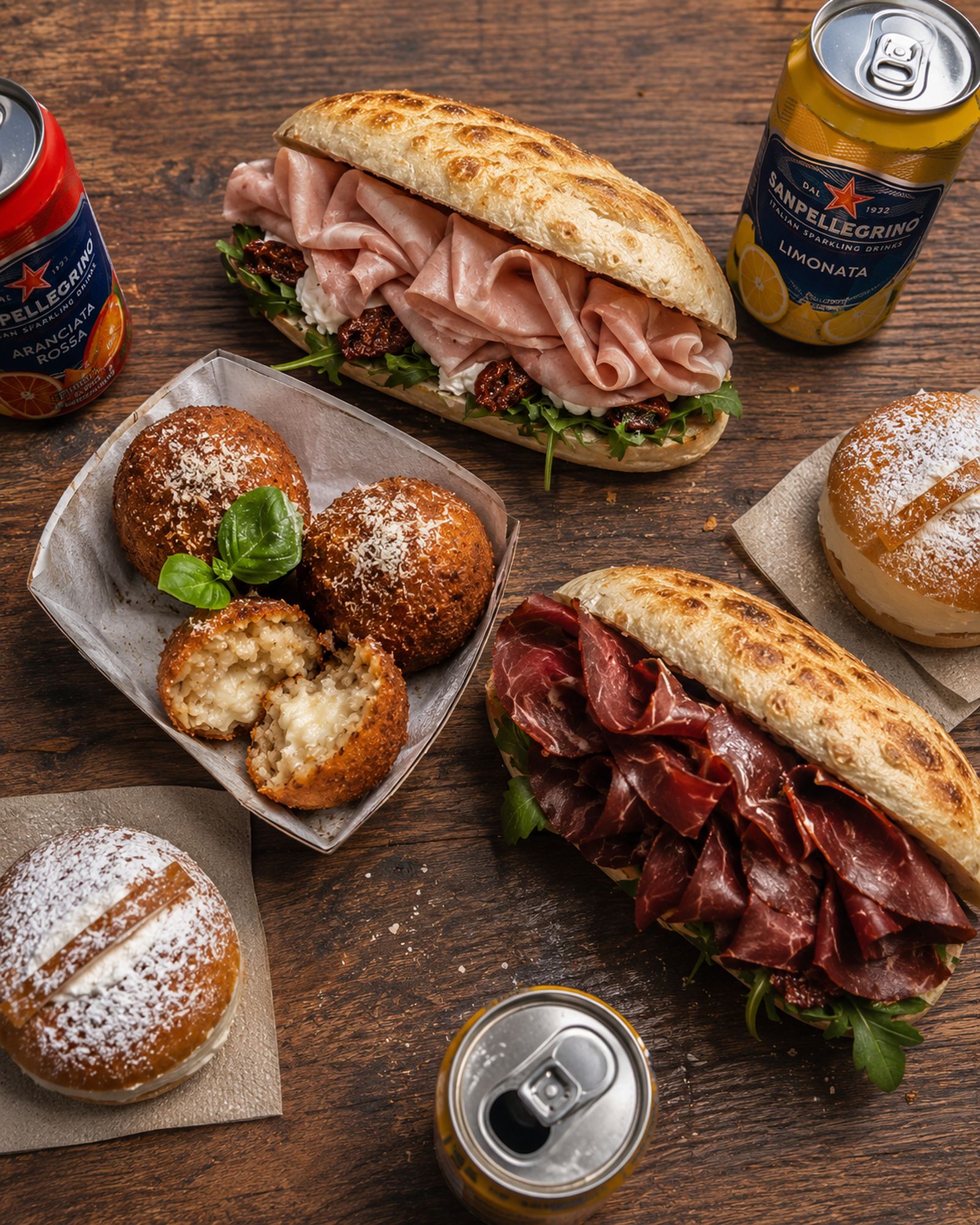 Produits Tregusto - Panuzzo, Arancini, Maritozzo et boissons italiennes